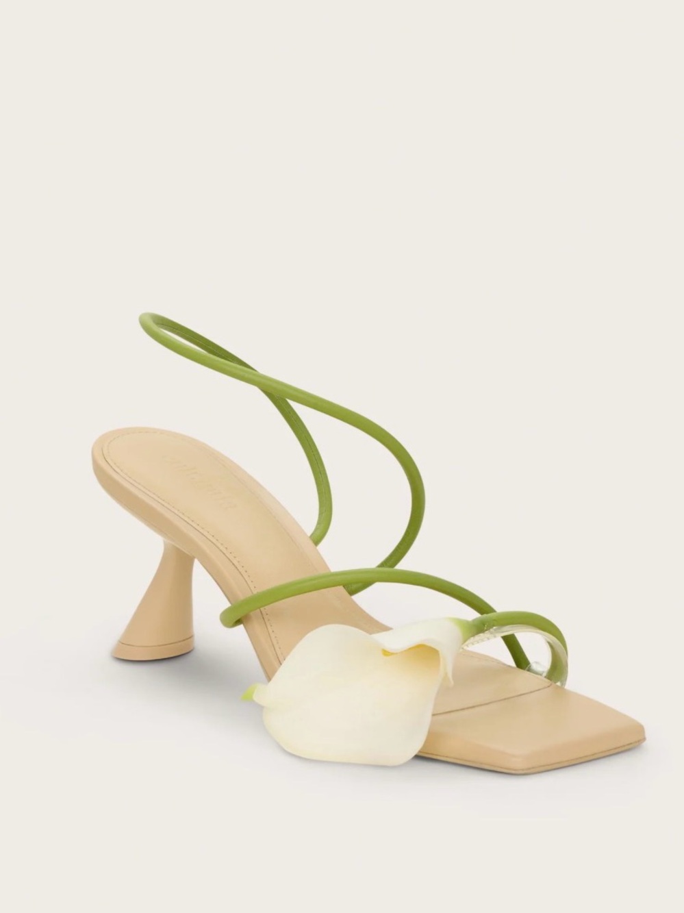Cult Gaia Ria Lily Embellished Square-Toe Sandals, Size 37.5, NEW in Box
